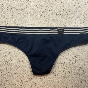 NWT TORRID Thong Panty Underwear Sz 2X Navy Blue White Stripe